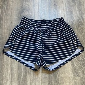 Athleta Run Racer Stripe Athletic Running Shorts
